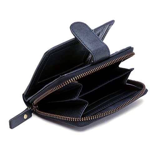 Image of LOUIS STITCH Safiano Leather Blue Wallet for Men | RFID Blocking Bifold Wallet with ID Card Holder, 2 Card Slots | Slim Purse for Men, Genuine Leather (WL-SF BU)