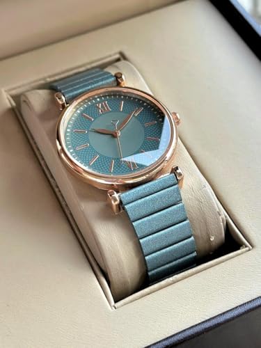 Image of EVRGLOW Analogue Wrist Watches for Women's Luxury Dial with Roman Marker Round Dial Stainless Steel Watch