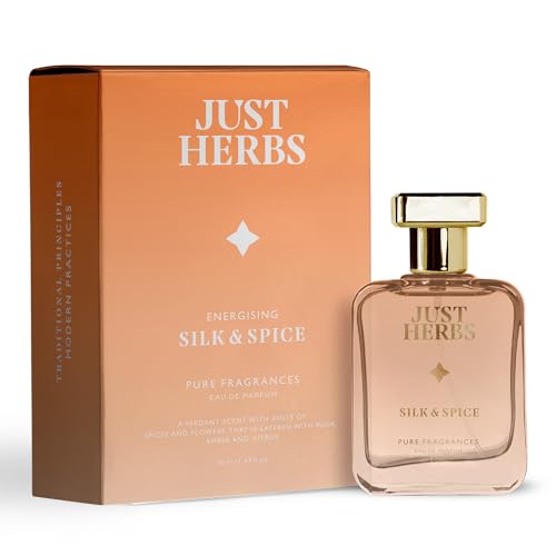 Just Herbs Energising Silk & Spice Perfume for Men 50 ml | Long Lasting Mens Body Spray Pure Fragrance Eau Da Parfum - 50 ml