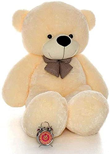 Image of Giant Plush Teddy Bear - Soft, Cuddly Plush Toy for Valentine's Day, Birthdays, Anniversaries for Kids, Girls, & Loved Ones 36 Inch Stuffed Animal Toy - Soft Cream Bear 90cm