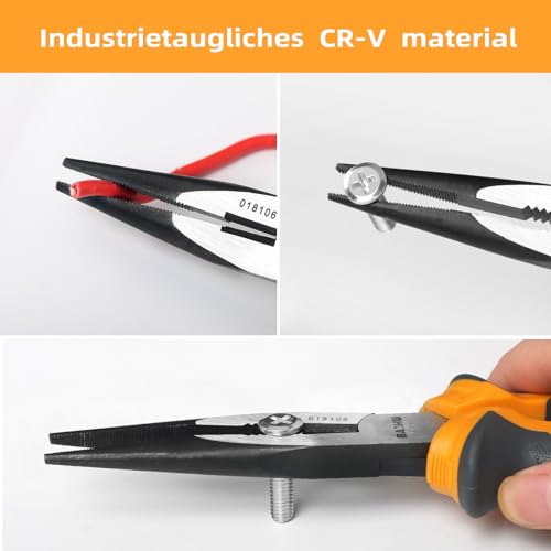 Yinlongdao 6 Inch Needle Nose Pliers, Precision Long Nose Pliers With Wire Cutter, Heavy-Duty Crv Steel thumb #6