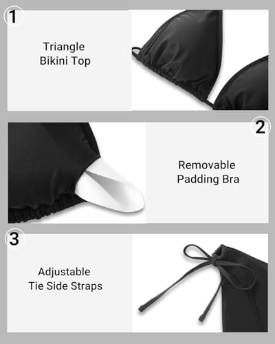 Daci Women Plus Size Triangle Bikini Sets Two Piece Double Straps Halter Swimsuit Side Tie String Sexy Bathing Suits3