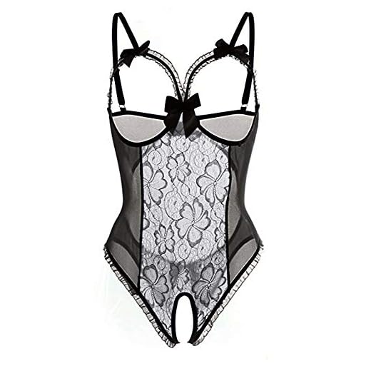 Lenceria Sexy Mujer,Venmo❤ Ropa Erotica de Mujer en Oferta,Mujeres Sexy Perspectiva Lenceria de Encaje,Transparentes Ropa Interior Mujer,Traje de Fiesta Erotica Ropa de Dormir Mujer (Negro, M)