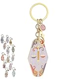 Llavero Vintage ilustrado con el Zodiaco, Llavero metálico esmaltado con el Zodiaco, Accesorios Colgantes esmaltados Hechos a Mano con el horóscopo (Libra)