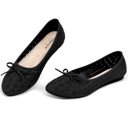 CHIN·MOON Women's Slip-Ons Ballet Flats Comfortable Lightweight Casual Dress Shoes2