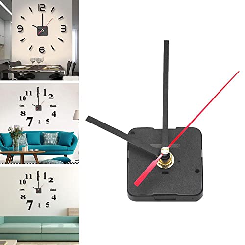 Reloj de cuarzo de eje largo, mecanismo de reloj de cuarzo, funciona con pilas, manecillas y motor de aluminio, kit de movimiento silencioso, accesorios de reloj de punto de cruz con maneci