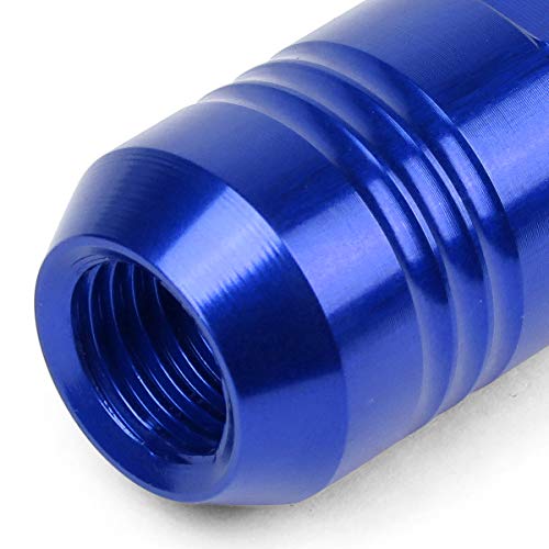 Image of J2 Engineering LN-T7-007-15-BL Blue 7075 Aluminum M12X1.5 20Pcs L: 50mm Close End Lug Nut w /Socket Adapter