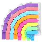 SANNIX 1120 Stück Haftnotizen Tabs Klebezettel Klebemarkierungen Fahnen Haftstreifen Haftmarker Beschreibbare Etiketten Für Seitenmarkierung Schulbedarf