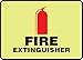 Accuform MLFX549GP Lumi-Glow Flex Adhesive Vinyl Sign,"Fire Extinguisher", 7" Length x 10" Width x 0.070" Thickness, Red/Black on Glow, 7" Height, 10" Wide, 7" Length, Plastic, 7x10