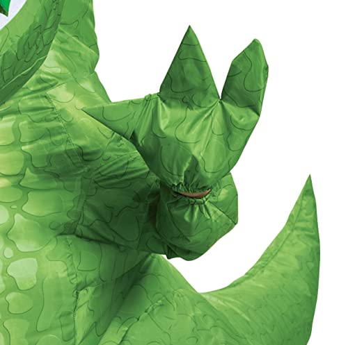 Image of Rex Inflatable Costume for Kids, Official Disney Toy Story Inflatable T Rex Costume with Fan, Child Size Up to 7-8