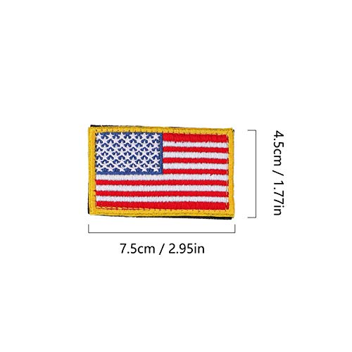 BESPORTBLE 5 peças de tecido bordado com bandeira dos EUA bordado patch de costura para roupas patri