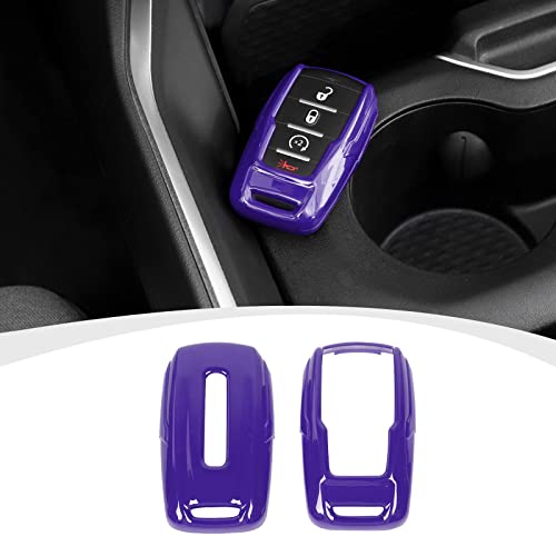 Image of RAZPOY for RAM Key Fob Cover, ABS Key Case Cover Holder Protector Compatible with for 2018-2023 Dodge RAM 1500 2500 3500, Purple
