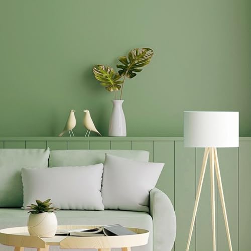 Image of Yancorp 24 inchx394 inch Matte Grass Green Peel and Stick Wallpaper - Self-Adhesive Removable Contact Paper for Cabinets & Drawers