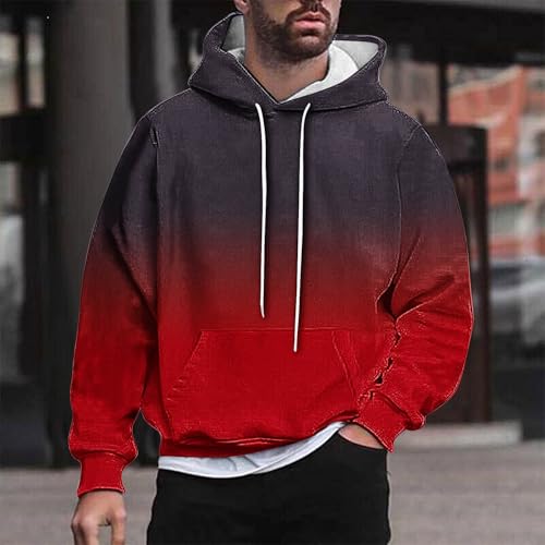 Novelty Gradient Hoodies Men Casual Long Sleeve Sweatshirt Fleece Soft Comfort Pullover Fall Fashion Loose Fit Outfits2