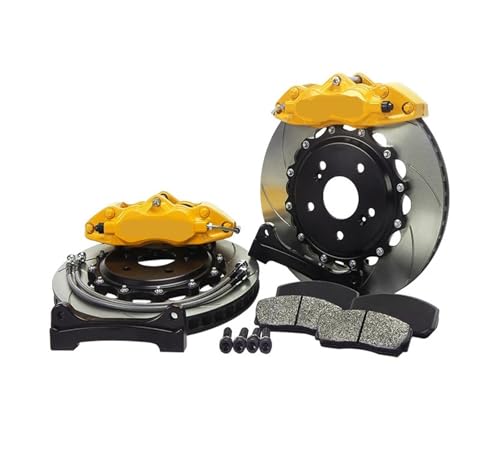 DOQUAMNEX Brake Caliper Upgrade Brake WOV9200 Brake Caliper with 330mm Disc Rotor 17 inches Rims Fit for Mazda rx8 Car Calipers(Yellow Brake kit)