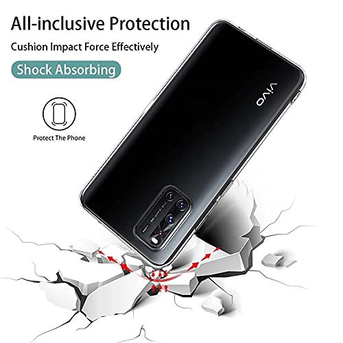Image of Ultra Clear Slim Anti-Slip Grip Soft Flexible Back Cover for vivo V19 (Shockproof,Transparent)