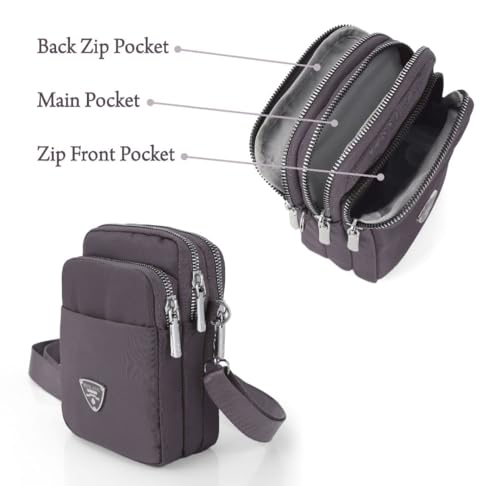 Image of J I Women's Small Cross-Body Phone Bag Stylish Mobile Cell Phone Holder Pocket Purse Wallet Sling Bag Mini Shoulder Bags