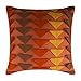 The HomeCentric 55x55 cm Jeter Les Taies d'oreiller, Rouille des Coussins Couvrent pour Canape, Multicolor Applique Couverture D'Oreillers, Faux Suede Moderne Housses De Coussin - Warm Glow