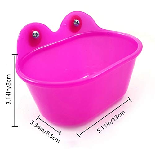 Image of Hypeety Bird Bathroom Accessory Portable Bird Bath Small Bird Bathtub Bath Basin Parrot Supplies Bathing Tub Bath Box for Birds (Purple)