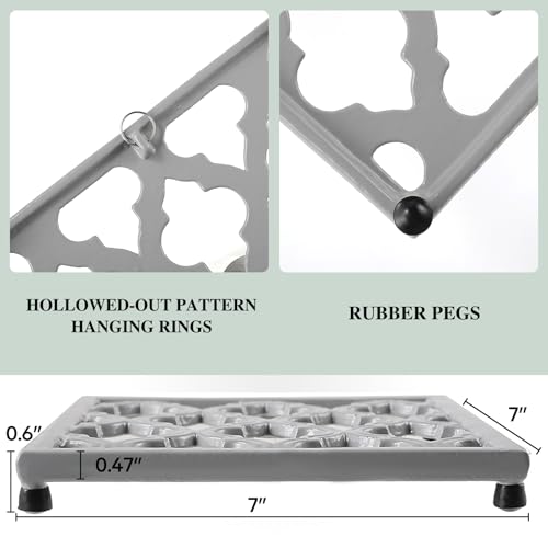 Square-2pack-Cast-Iron-Trivet-Gray-Metal-Trivets-for-Kitchen-Dining-Hot-Pot-Holder-Hot-Pads-for-Table-Countertop-Heat-Resistant-Teapot-Trivet-Mat Square 2pack Cast Iron Trivet Gray Metal Trivets for Kitchen Dining Hot Pot Holder Hot Pads for Table Countertop Heat Resistant Teapot Trivet Mat