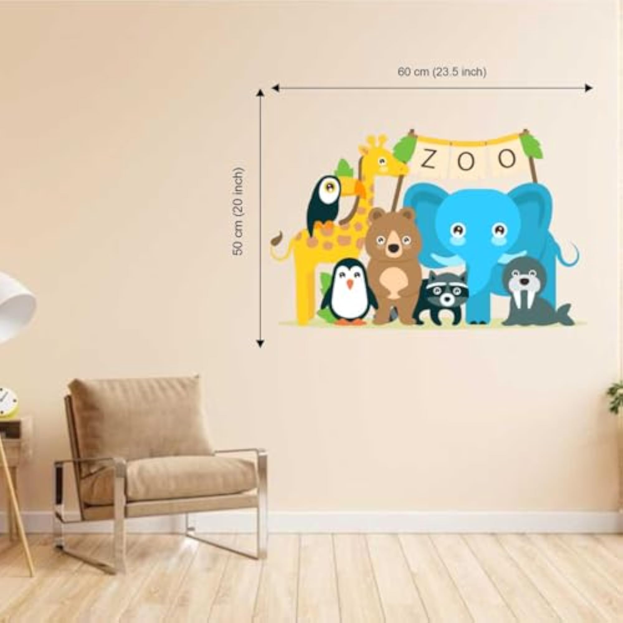 Jungle Theme Animal Wall Sticker for Nursery Room
