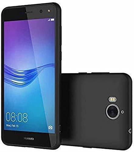 Image of Mobile Back Cover Case for Huawei Y6 (2017) (Silicone Case|CameraProtection|Black SC1510)