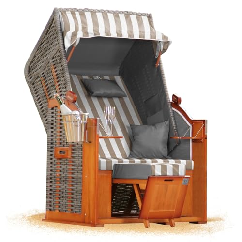 Strandkorb Hanse Ostsee 1 Sitzer Klassik 100cm breit - Volllieger...