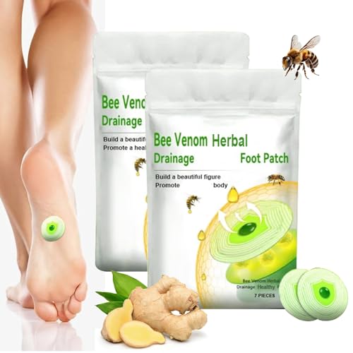 Asheyya 14 Pieces Bee Venom Lymphatic Drainage Patches Bee Venom Patch