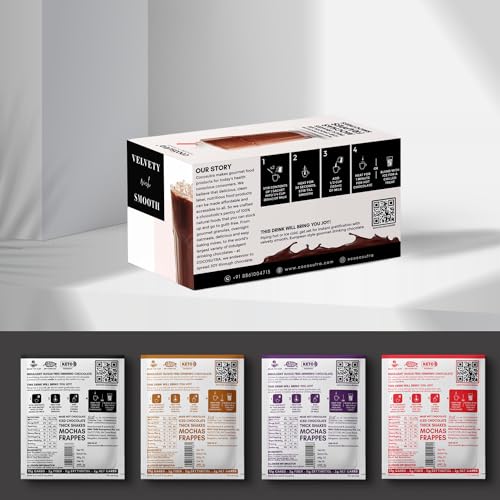Image of COCOSUTRA Sugar Free Drinking Chocolate Hamper | Travel Friendly | 4*5 Single Serve Sachets | 4 Hot Chocolate Flavors | Zero Sugar, Low Carb, Low Calorie | Stevia & Erythritol based | Gift Pack | Gluten Free & Vegan | Enjoy Hot or Cold | 400g