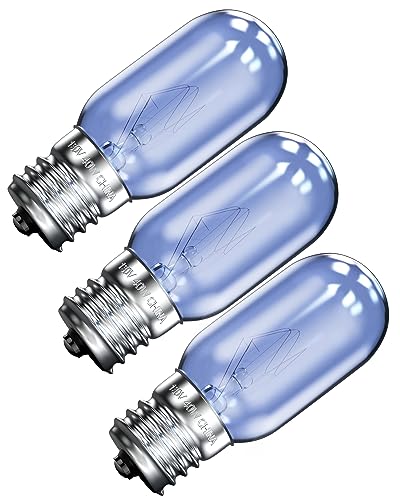 Refrigerator Light Bulb 40 Watt 297048600 241552802 Compatible with Frigidaire Kenmore Whirlpool Electrolux KitchenAid Fridge Light Bulbs Replacement Freezer Bulb T8 E17 Lamp Light (2)