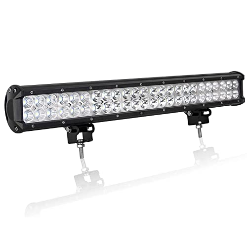 AUXTINGS 22 inch (56cm) 144W LED Barre Projecteur Phare de Travail LED Spot Flood Light Bar pour Feux Diurne lumière Off Road Lampe Feu de recul Camion Remorque 4x4 Tracteur 12V 24V
