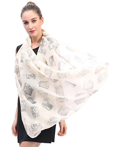 Lina & Lily Vintage Camera Print Women's Infinity Scarf Lightweight4