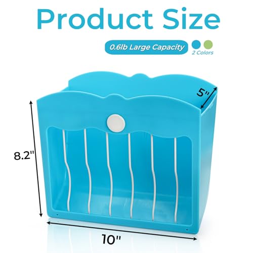2 Packs Rabbit Hay Feeders, 120 OZ Bunny Grass Holder with Grate, Heavy -Duty Plastic Hanging Guinea Pig Feeding Rack with Adjustable Knob, Less Wasted Food Manager Dispenser for Small Animals - Image 3