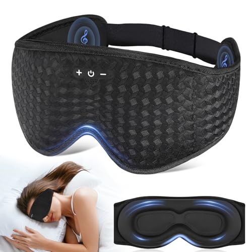 Aoote 3d Antifaz Para Dormir Auriculares Bluetooth Música Inalámbrica,3d Bluetooth Auriculares Para Dormir,Antifaces Para Dormir Auriculares Ultrasuaves,V5.4, 10 Horas De Reproducción