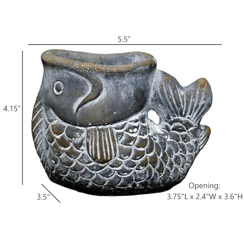 Classic Home And Garden 260023-C154 Indoor Outdoor Cement Largemouth Bass Planter thumb #3