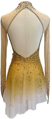 Women's Girls' Ice Skating Performance Dress Professional Figure Skating Competition Suit Handmade Gymnastics Wear
