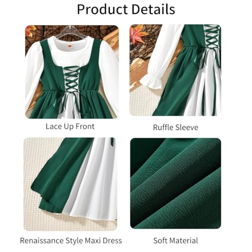 Vestido Renacentista Princesa Medieval para Niñas 6-7 Años miniatura 4