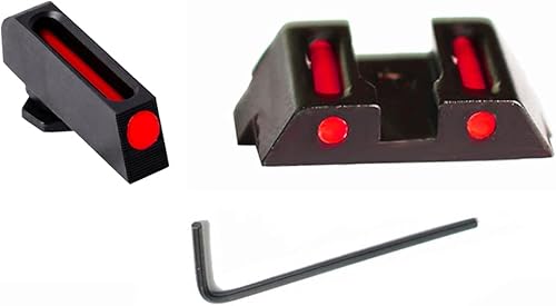 Miras nocturnas de fibra óptica Miras delanteras y traseras para G17, 17L, 19, 22, 23, 24, 26, 27, 33, 34, 35, 38 y 39 (excluyendo los modelos