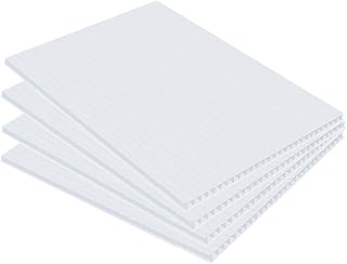 Corrugated Plastic Sheet - Corrugated Plastic Board, 4mm White coroplast Board 8.5" x 11" Inches, Coroplast Sheets - Corrugated Plastic Signs - coroplast - corrugated Plastic Poster Board (4 Pack)