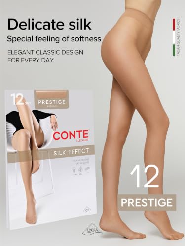 Image of Conte Classic Sheer to Waist Silky Pantyhose Prestige 12 Den