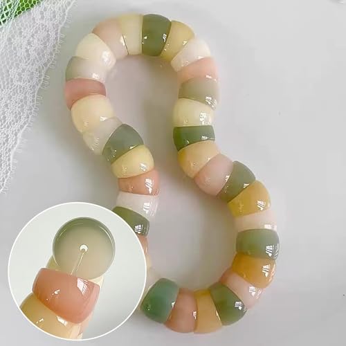 Image of Natural Bodhi Seed Bracelets Anxiety Fidget Bracelets Anxiety Relief Items Protection Healing Stretch Bodhi Fidget Bracelet for Women Men