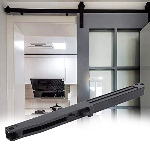 AUNMAS Türschieber-Dämpfer, 31x1.9x2.2cm Schwarzer Stahl-Führungsschlitten-Dämpfer Mechanismus Puffer Dämpfer für Schiebetüren Einstellbare Auf- und Abstiege