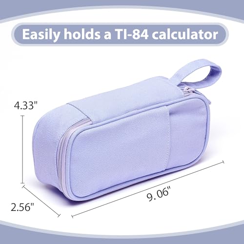 spacemate pencil case pouch box bag school supplies girls boys kids cute preppy stuff large big capacity aesthetic pen organizer back to college stationary purple heavy duty canvas 1800ml