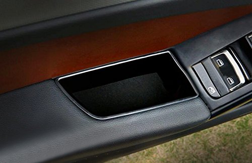 HIGH FLYING Black Front Door Interior Storage Box Holder Container 2pcs for Audi A4 B8 2008-2015 for Audi A5 8T 4dr 2010-2015
