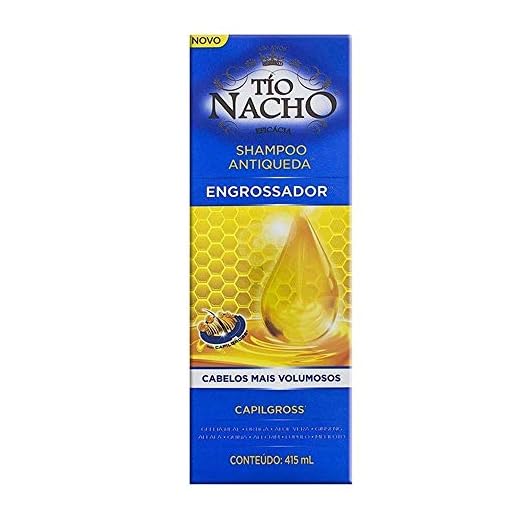 Tio Nacho - Shampoo Antiqueda Engrossador para dar mais volume aos cabelos, 415ml, Cabelos lindos e brilhantes