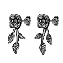 Rose stud-black