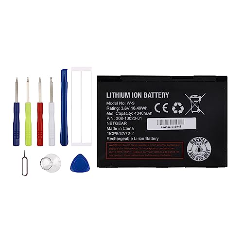 Vvsialeek Battery Replacement for Netgear Verizon Jetpack W-9 W9 AC791L AC815 AT&t Unite Explore Mobile WiFi Hotspot with Specialized Toolkit.