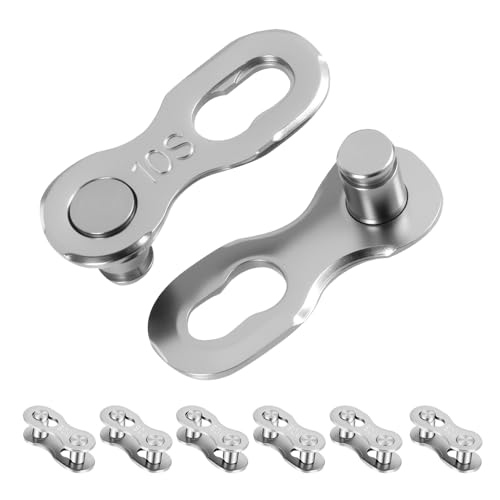 leruiyezs 6 pares Cadena De Eslabones Para Bicicleta Con 10 Compartimentos Y 6 Pares De Eslabón De Cadena Reutilizable Para Cadena Bicicleta 10v Compatible Con Bicycle Chain Ring De Montaña leruiyezs 6 pares Cadena De Eslabones Para Bicicleta Con 10 Compartimentos Y 6 Pares De Eslabón De Cadena Reutilizable Para Cadena Bicicleta 10v Compatible Con Bicycle Chain Ring De Montaña