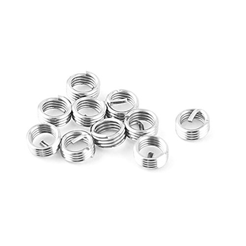 sourcing map M3 x 0.5mm x 1D V-Coil Alambre Reparación De Rosca Plaquitas 10 piezas