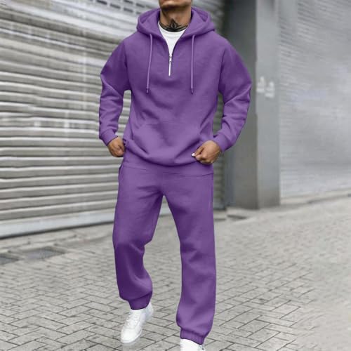 Mens Sweatsuits 2 Piece Set Oversized Ligh Weight Training Jogging Suits - image 2
